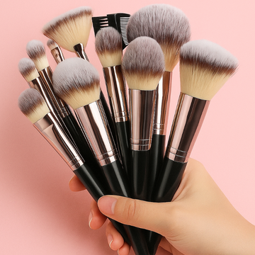 Versatile Makeup Brush Set – 10–20 pcs for Beginners & Professionals