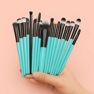 Full Makeup Brush Set – 20 pcs for Foundation, Eyeshadow, Contour & More- Light up your world, your way